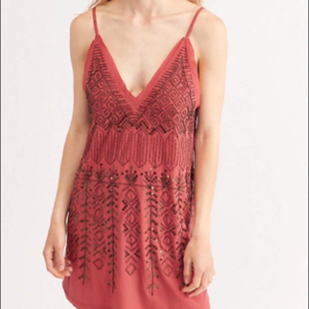 Free People Arizona Nights Embellished Slip Dress